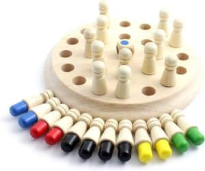 Breinbreker Spelletjes 4 Jaar - Educatief Spel - Kinderspellen Geheugen Chess Schaakspel Bordspel Kinderen 3 Jaar Houten Puzzel - Montessori Speelgoed - Educatief Speelgoed 4 Jaar – Houten Speelgoed - Kinderspeelgoed - WoodyDoody