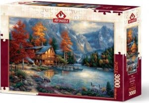 kunst puzzel Chuck Pinson - Herfst reflectie 3000 Stukjes