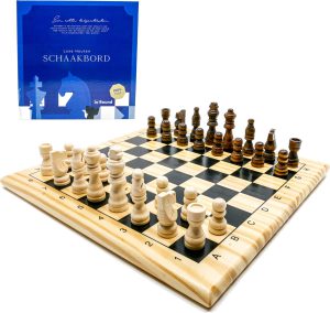 Round Schaakbord met Schaakstukken 