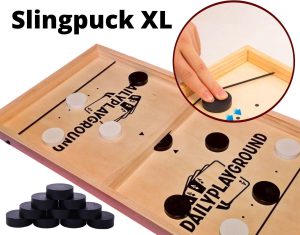 SlingPuck XL Slingshot Sjoelspel Sjoelbak met elastiek